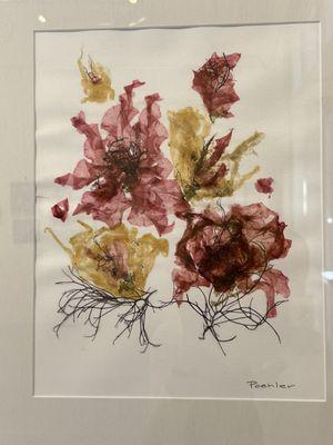 "Flowers for a Friend" Seaweed Collage by Kathy Poehler