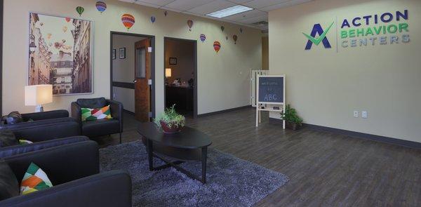 Welcome to Action Behavior Centers - ABA Therapy in Austin, Texas.  Our lobby helps sets the mood - we are a fun place for ki...