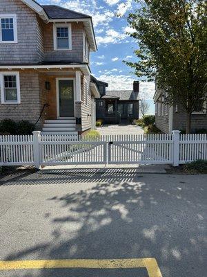 Double wide driveway gate in PTown picket