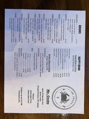 NEW menu 5/29