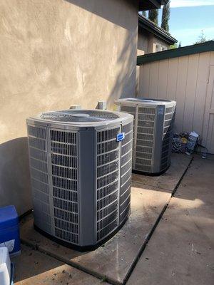 Dual system changeout. 17 seer two stage American standard AC.