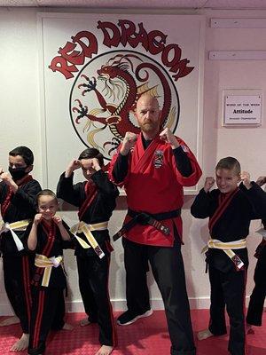 Sensei Matt at the Master White Belt ceremony