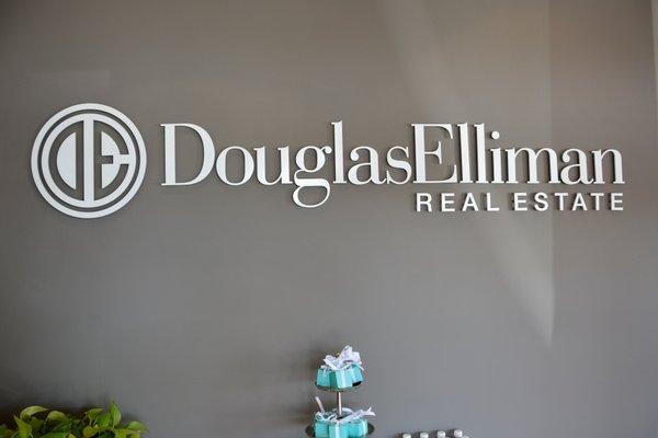 Douglas Elliman lobby sign in Carmel