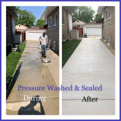 Driveway Pressure Wash and Seal