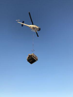 Helicopter Lift At Cerritos Mall