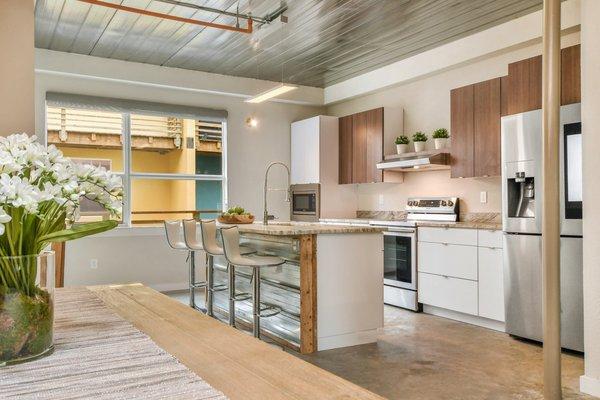 Scandinavian-inspired townhouse near Downtown Orlando features industrial-chic finishes inside.