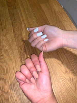 My friend and I's acrylic nails