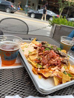 Kimchi steak nacho