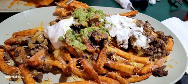 Carne aside fries appetizer.