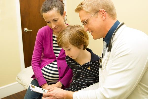 We see patients from 18 months and on up for all kinds of common illnesses or immunizations.