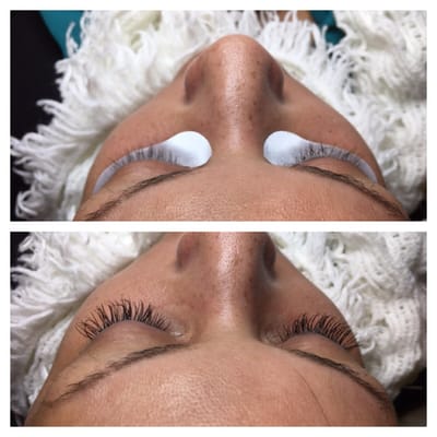 The Full set. 
  We can go thicker or thinner depending on the look you desire. Lashes by Jacinta  401-935-7964