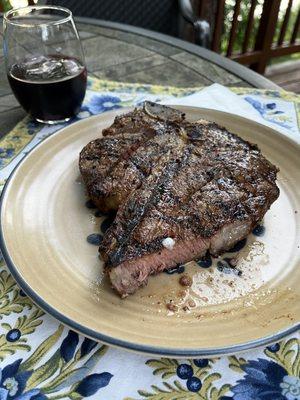 Dry aged steak.