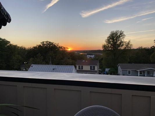 Beautiful sunset view from the rooftop