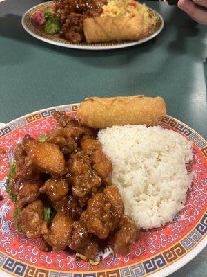 general tso combo w/steamed rice