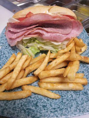 6" cold italian and fries lunch special $9.99