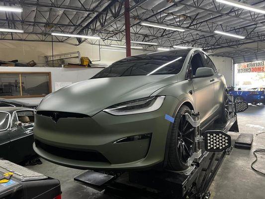 2023 Tesla Model X plaid custom Alignment at Xtreme HID 408-271-0118