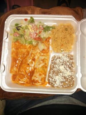 Enchiladas combo plate