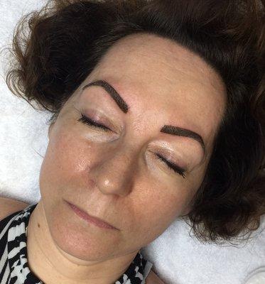 Fully shaded not micro blading