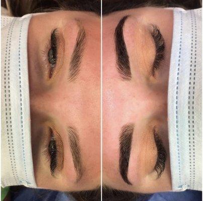 The beautiful difference a Brow Henna Tint can make!