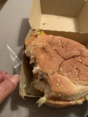 Plastic, Chicken Cheddar Ranch Sandwich