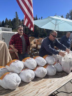 Thanksgiving turkey distribution