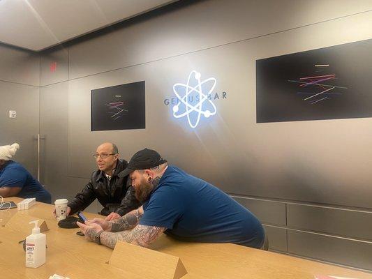 Inside the Apple Store at Crocker Park Shopping Center in Westlake -- 21 January 2023