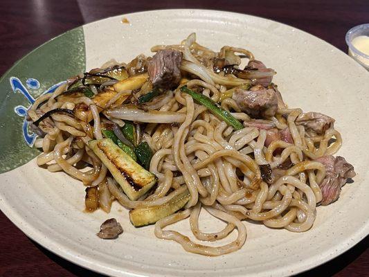 Udon Noodles with Teriyaki Ribeye