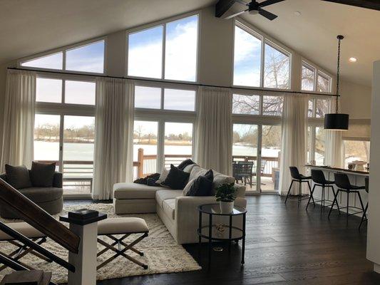 Broomfield remodel, custom window treatments, and home decor