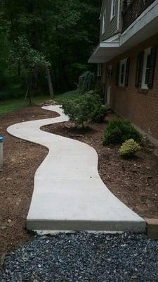 Creative concrete walkway.