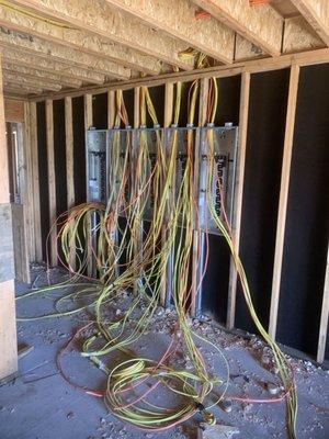 Sparky and Son's put over 40 thousand feet of wire in this up and coming Motel. As well as 17 200 amp panels and 2000 ft of 2" conduit.