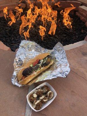 Sabich Sandwich and a side of Falafel