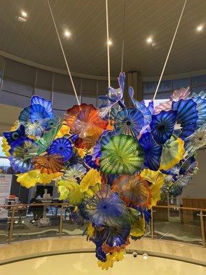 Two-tier Chihuly glass sculpture, stunning! @Palo Alto Medical Foundation Mountain View CA, Booster shot Tue 11/9/21