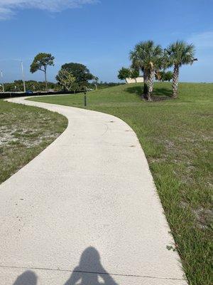 Paved trail around the grounds