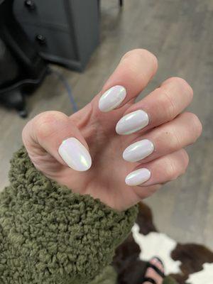 Gel acrylic nails - unicorn color