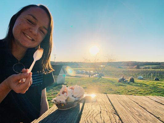 banana split & a view