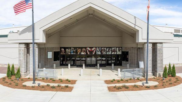 Front of the Pelham Civic Complex & Ice Arena.  Photo by Seth Allen of Seth James Photography.