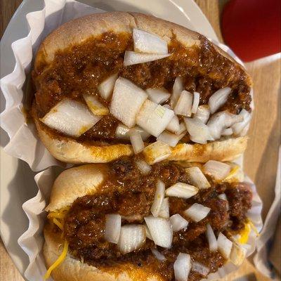 Chili dogs.