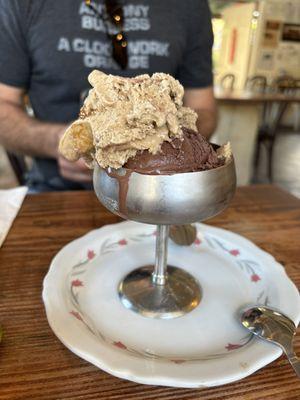 Espresso and chocolate gelato.