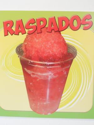 we have 22 flavors for the raspados