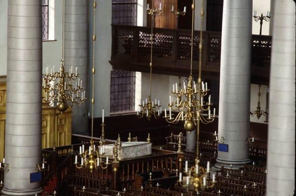 Interior of model of the Portuguese Synagogue Amsterdam