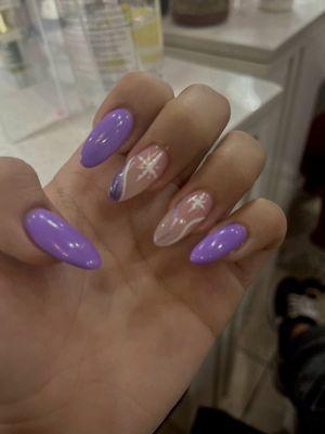 My purple winter nails