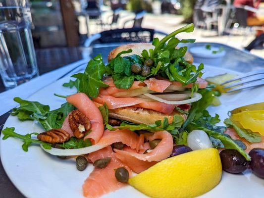 Smoked salmon plate $15 (assembled)