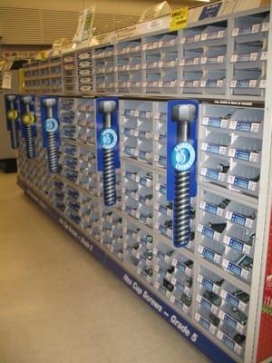 Stop in to see our HUGE fastener selection.