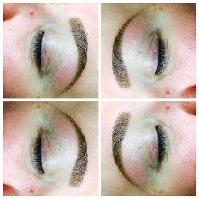 Brow Shaping with powder fill in