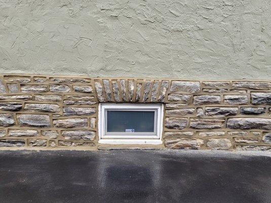 Re-Pointed Stone Foundation(Ridge Style)