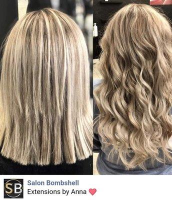 Shadow root and Hair Extensions by Anna