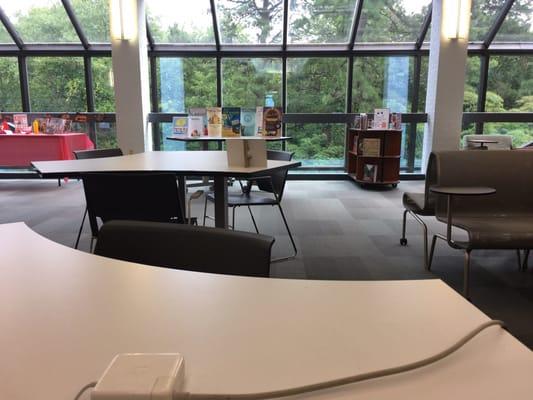 Upstairs study area.