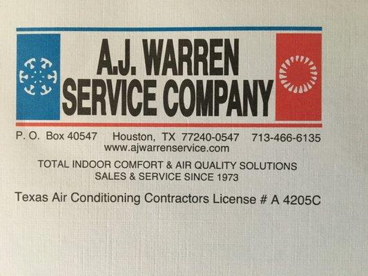 AJ Warren Service Company