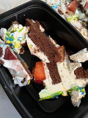 Couldn't even get a slice of cake not to fall apart.