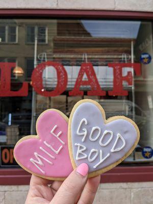 Conversation heart cookies! - @lifewithhanny